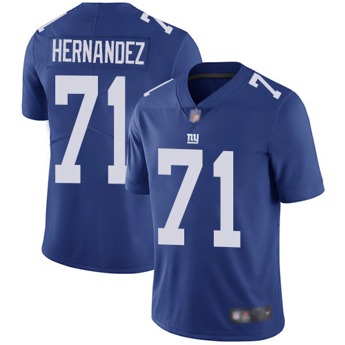 Men New York Giants #71 Will Hernandez Royal Blue Team Color Vapor Untouchable Limited Player Football NFL Jersey